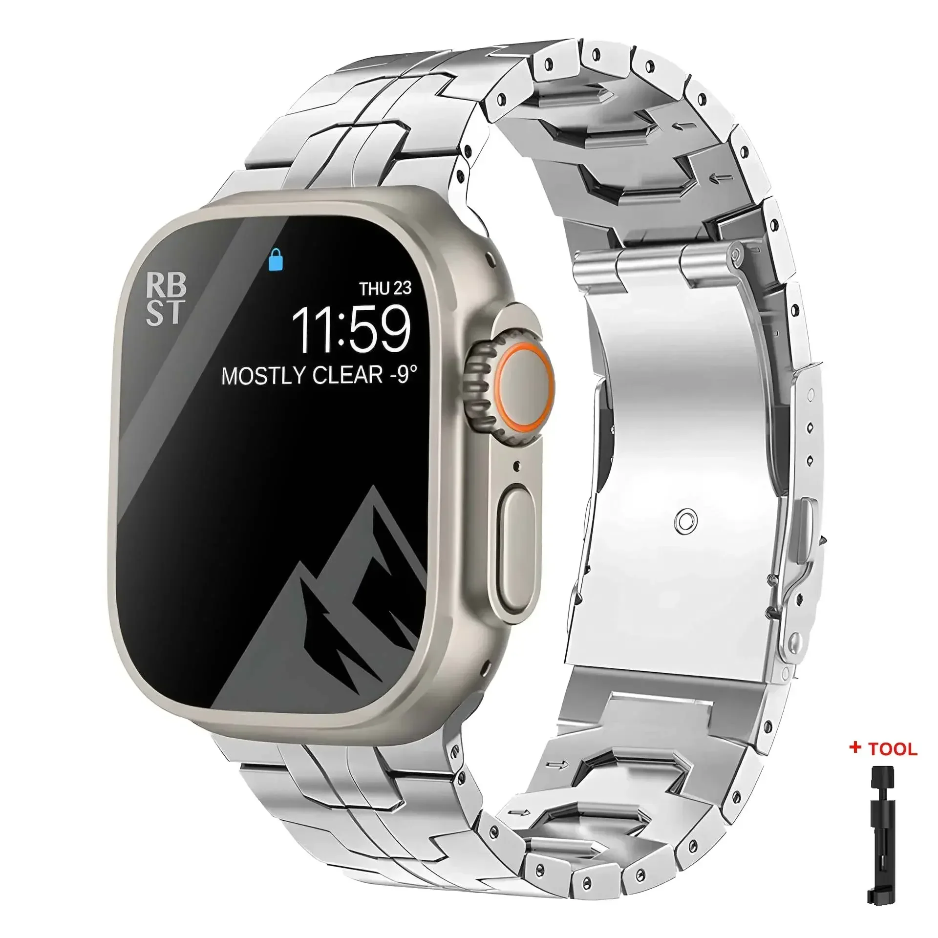 Luxury Men's Titanium Bracelet Strap