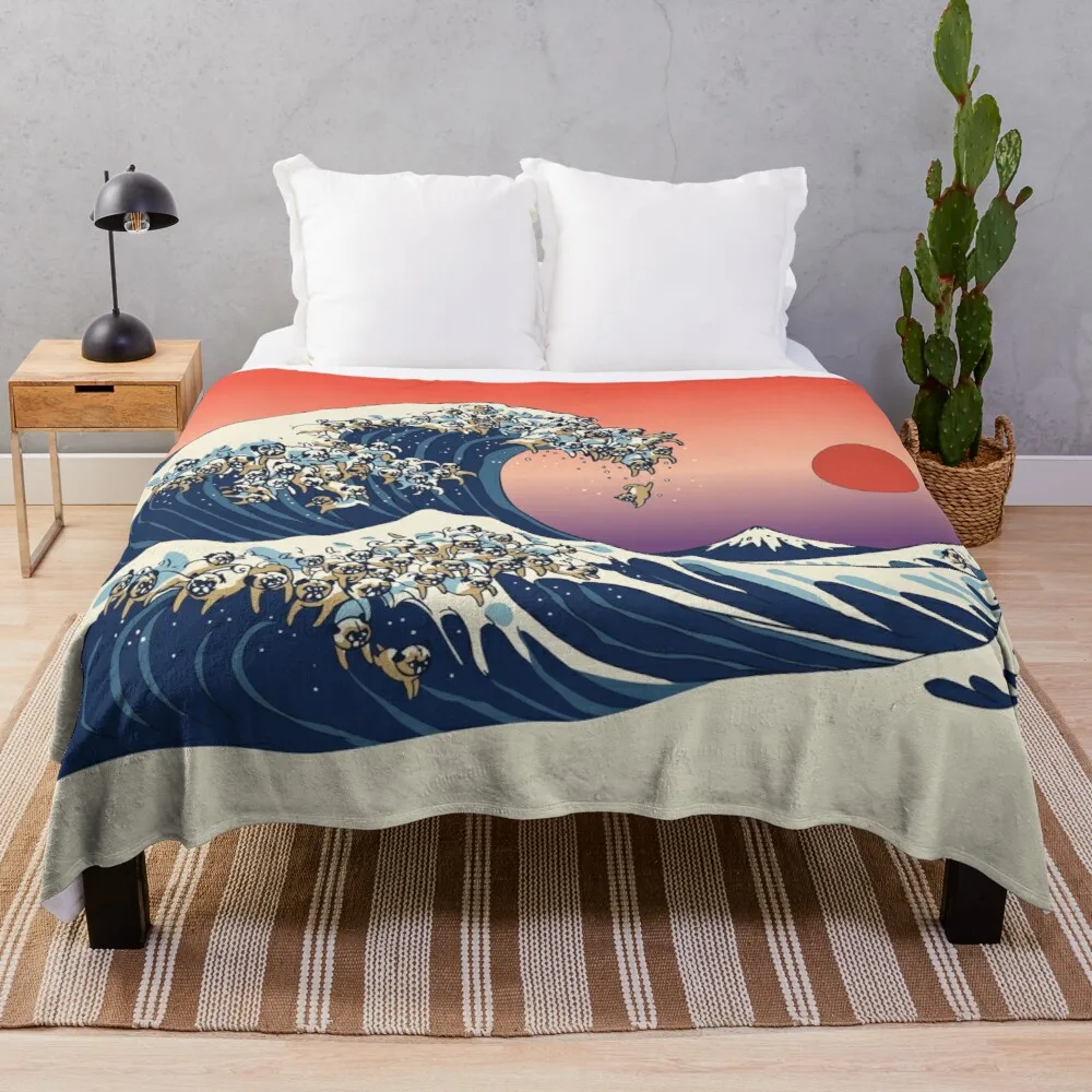 

Декоративное одеяло The Great Wave of Pug