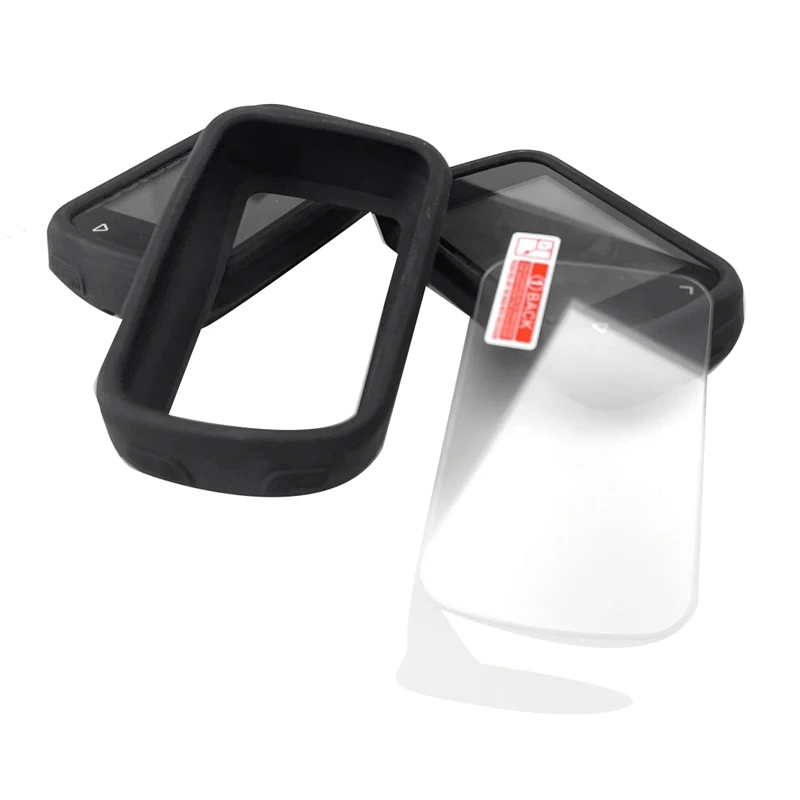 Custodia protettiva con pellicola protettiva temperata per custodia in Silicone per Computer da bicicletta BSC100S con pellicola protettiva temperata