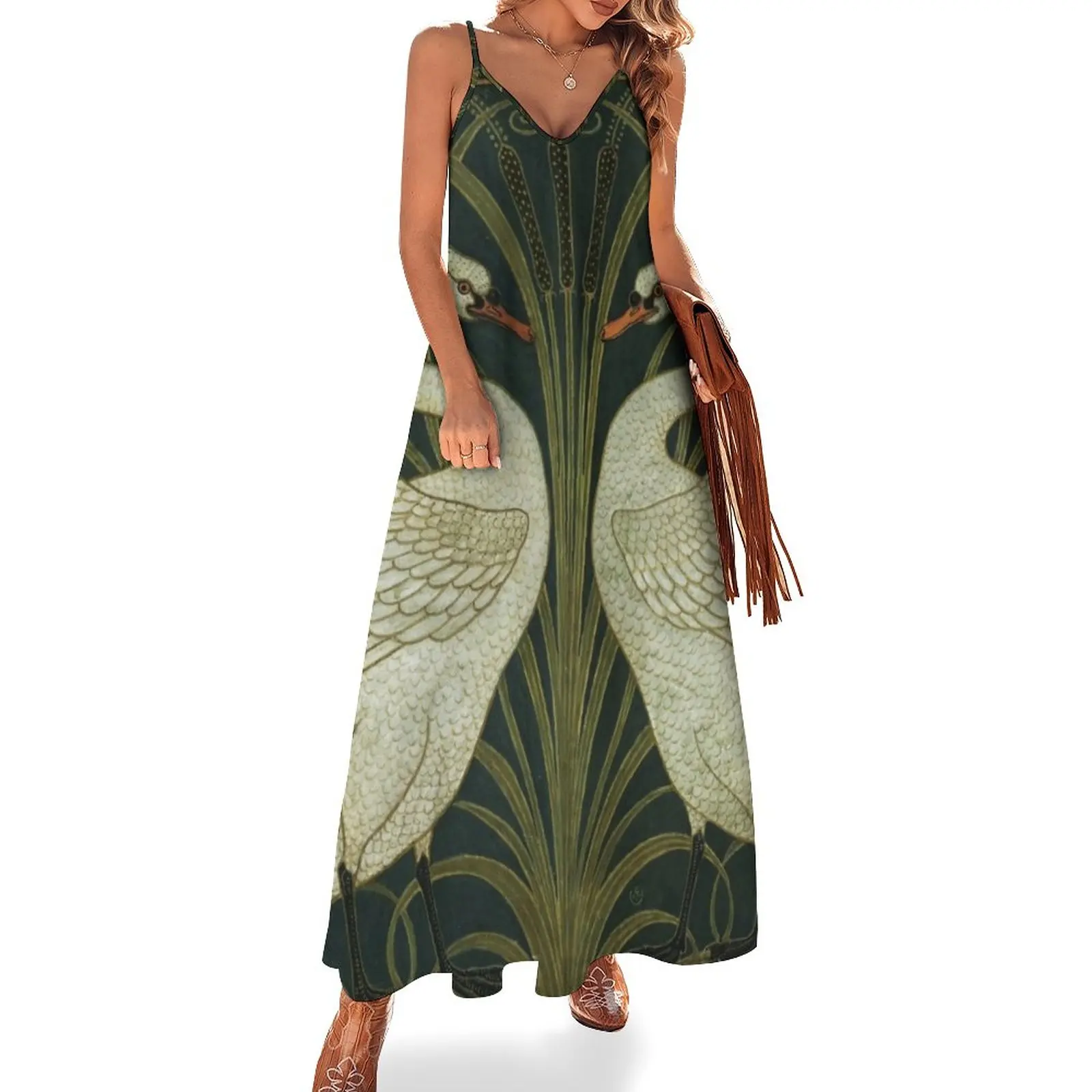 

Art Deco - Swan, Rush, and Iris Sleeveless Dress party dresses women dress summer Women long dress summer women's suit