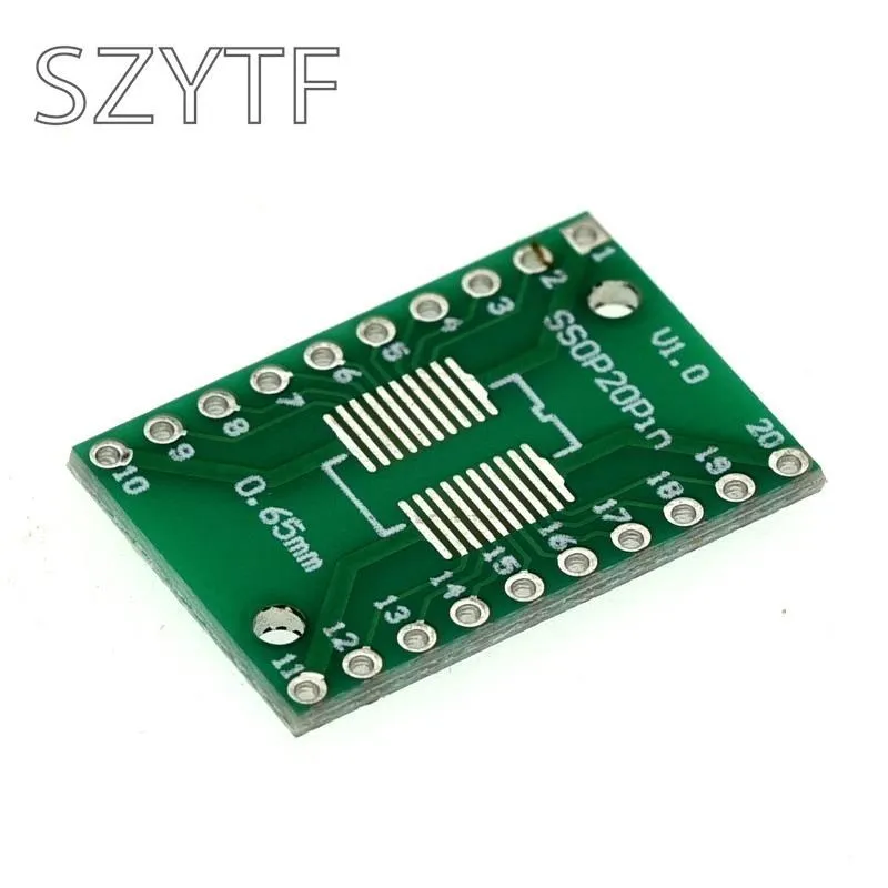 Adapter Plate SOP20 SSOP20 TSSOP20 SMD turn DIP 0.65 / 1.27mm 20pcs/bag