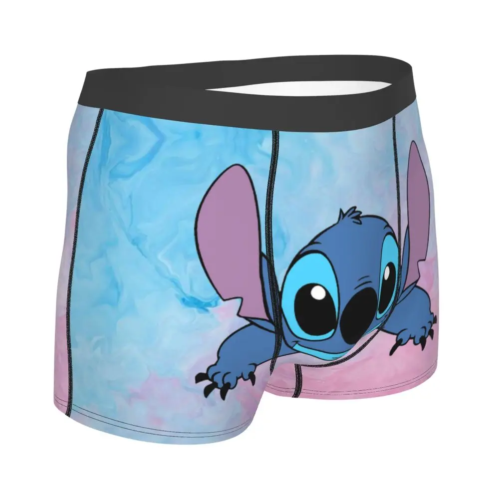 Custom Stitch Lion Cute Boxers Shorts Men's Disney Movie Briefs Underwear Fashion Underpants