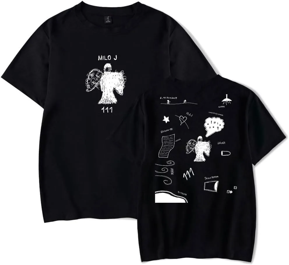 Milo J Singer Économie Pour Hommes Et Femmes, Imprimé Album Merch, Été, Mode Décontractée, T-Shirt À Manches Courtes, 111