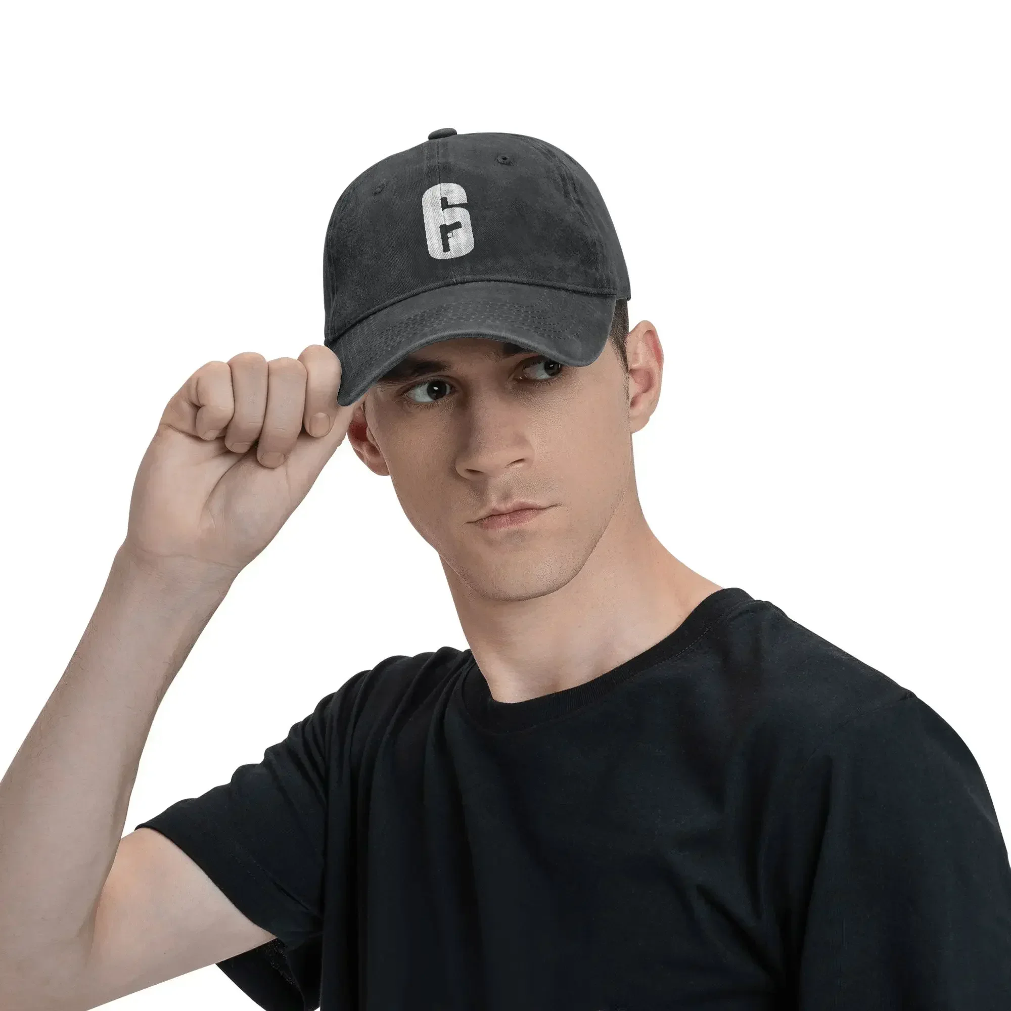 Rainbows Six Sieged R6 야구 모자 태양 야외 스포츠 자외선 차단 워시드 힙합 모자 여성 남성 클래식 프린트 야구 모자