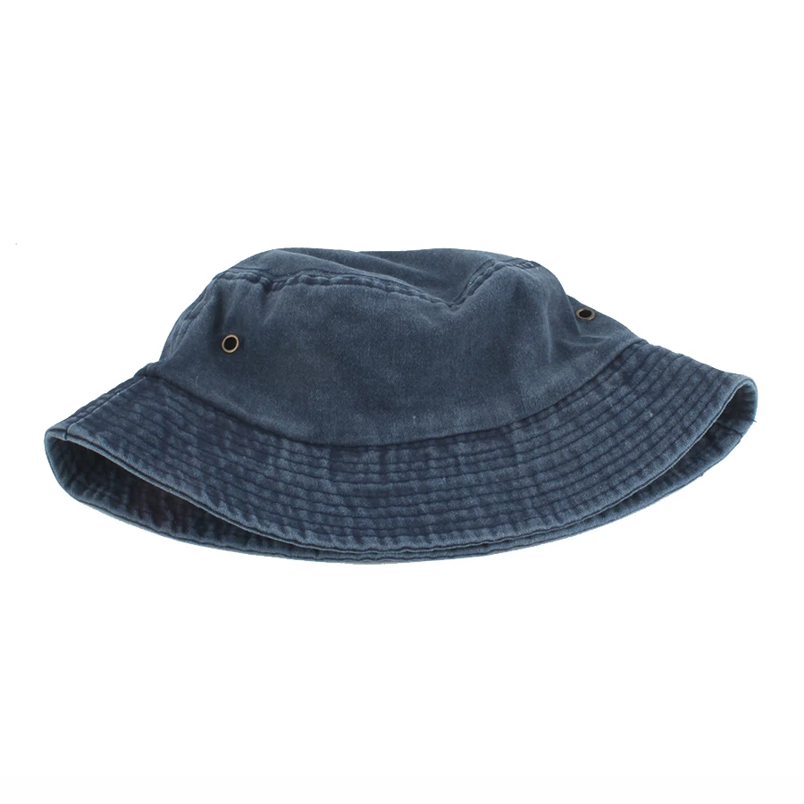 Fisherman Hat Vintage Denim Bucket Hats Outdoor for Men Women Washed Cotton Panama Hat fisherman hat denim bucket hats bucket hats