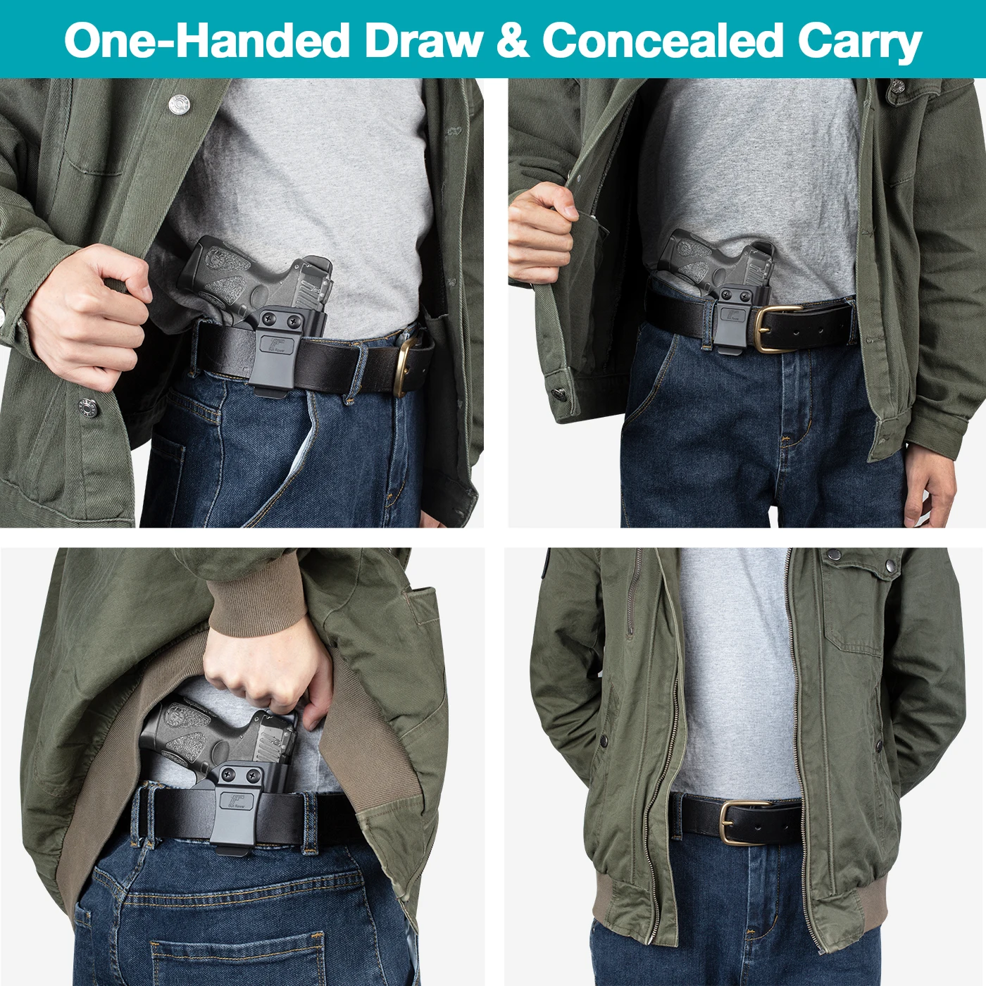 IWB Holster Compatible with Ruger LCP 2 / LCP II Fast Draw Polymer Right Hand Tactical Bags for Men and Women 6