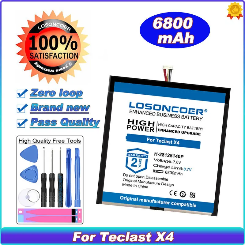 

6800mAh H-28125140P For Teclast X4 Laptop Tablet PC Battery 7 Wire Plug
