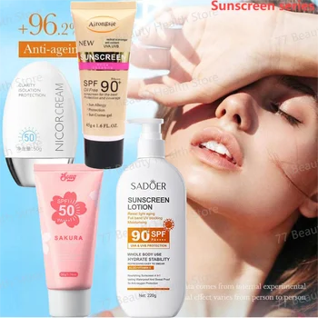 Sunscreen Spf 50 Face Korean Products Sunblock Cream Sunscreen Body Lotion Refreshening High Sun Protection Skincare 1