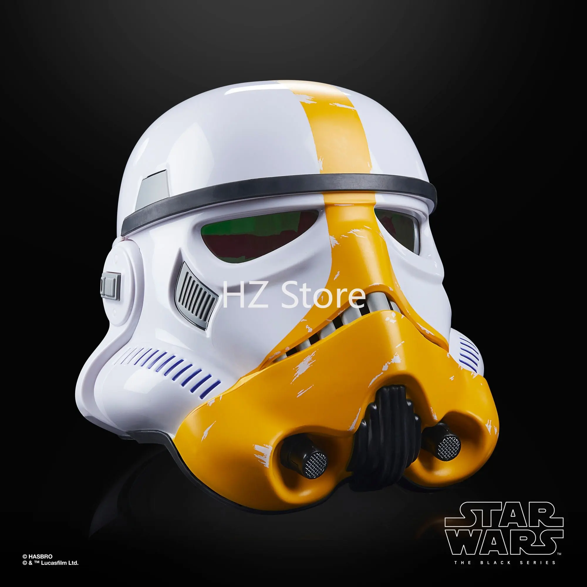 Hasbro Star Wars-コスプレ用電子ヘルメット,黒シリーズ