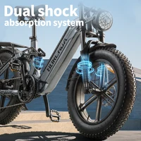 Vélo électrique BURCHDA NEW AZ20 1000W45KM/H 20 pouces, batterie lithium 48V20AH, Ebike 4.0 Fatbike pour adultes 7