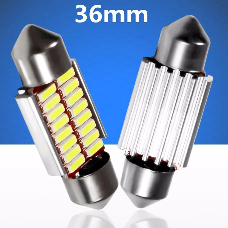 1/4/10PCS LED Canbus 꽃줄 31mm/36mm/39mm/41mm 4014/24SMD 12V 자동 인테리어 독서 램프 번호판 조명 자동차 돔 전구