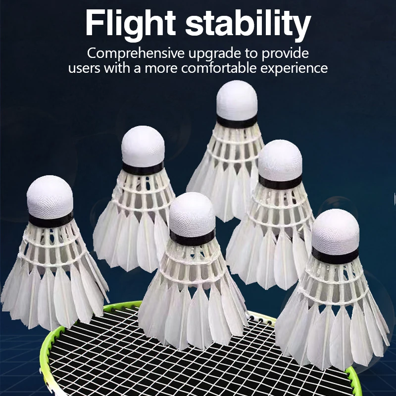 1/3pcs Badminton Balls Shuttlecock White Goose Feather Flying Stability Durable Feather Shuttlecock Ball Outdoor Training badminton shuttlecock badminton ball feather shuttlecock