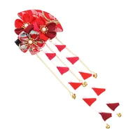 Manual Women's Bridal Hair Accessories Tassel Bride Hairpins Kimono Clip Flower 1