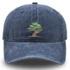 BONSAI  TREE Hat Embroidered ORNAMENTAL TREE Baseball Cap Retro Men Woman Cotton Hat Unisex 4