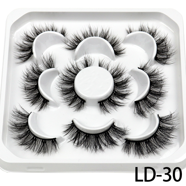 Pairs 25mm 3D Mink Lashes Bulk Russian Volume Fluffy Natural False Eyelashes Thick Dramatic Mink Eyelashes Wholesale maquiagem