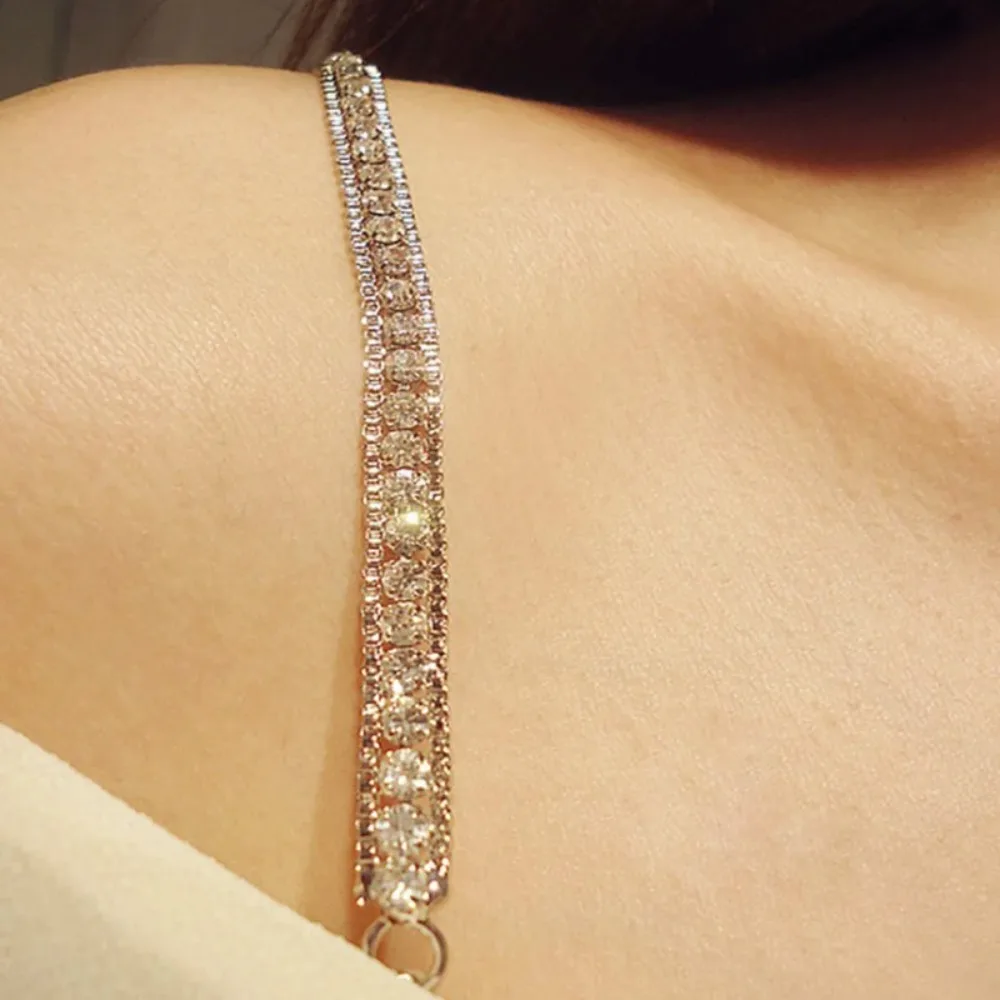 

Metal Crystal Shoulder Straps Non-Slip Sexy Underwear Straps Invisible Hollow Straps Fashion Jewelry Accessories