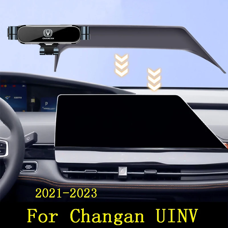 

LHD Car Phone Holder For Changan UNI-V Univ 2022 2023 Car Styling Bracket GPS Stand Rotatable Support Mobile Accessories