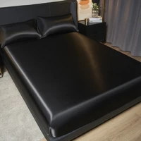 Elegant Satin Fitted Bed Fitted Sheet- Luxurious 35cm Height, Universal King/Queen Size, Adds Opulence to Your Bedroom Decor 2