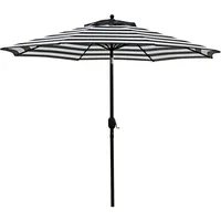 9' Patio Umbrella Outdoor Table Umbrella with 8 Sturdy Ribs (Black and White) 2