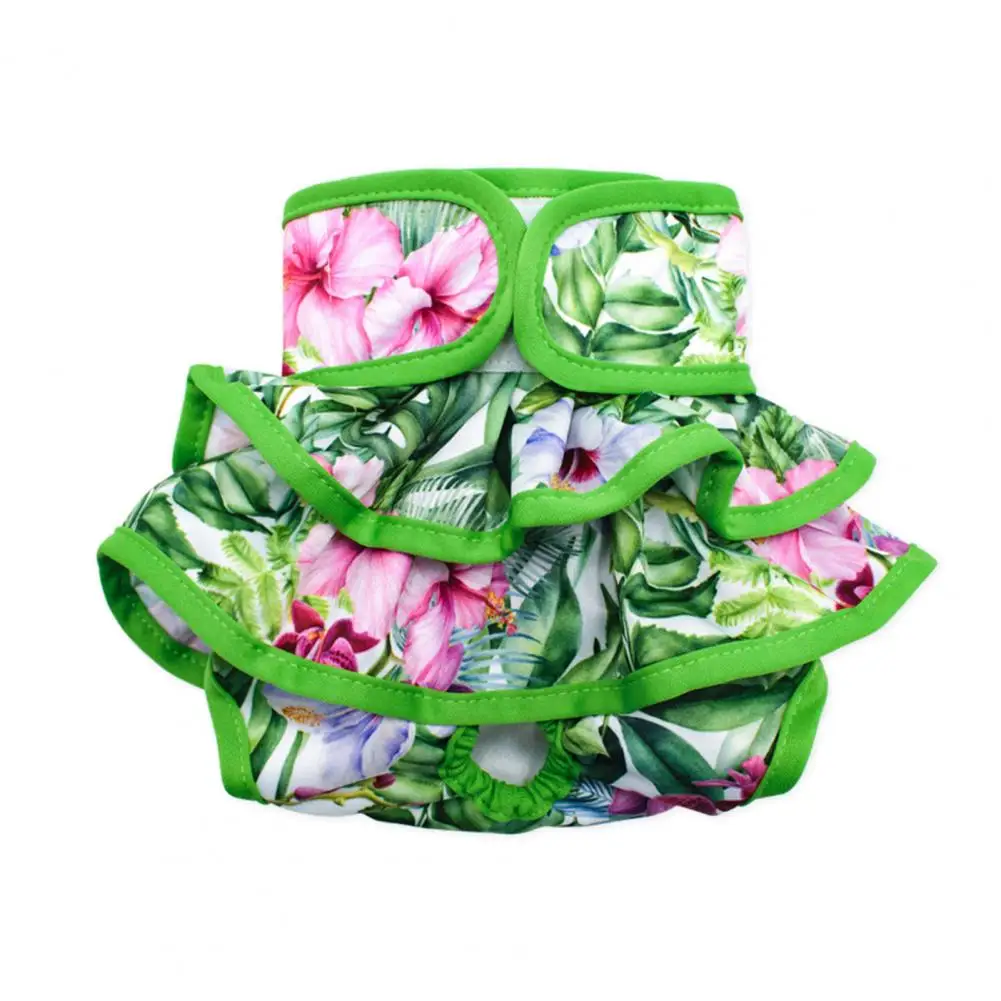 Dog Diaper Comfortable Pet Menstrual Pants Flower Pattern Washable Physiological Diaper For Dogs Cats Small pet diapers,dog diapers,dog nappies