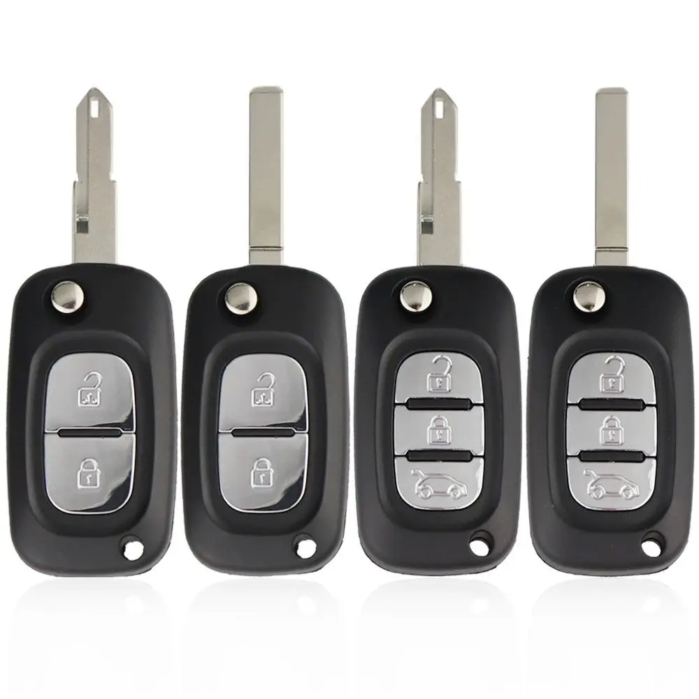 

2/3 Buttons Car Key Shell Flip Folding ABS Remote Key Case NE73/VA2/HU83 Blade for Renault Fluence Clio Megane Kangoo Modus