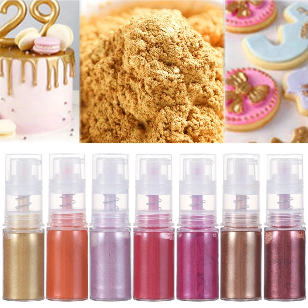 Edible Cake Decorating Powder Spray Bottle Baking Color Dust Fondant