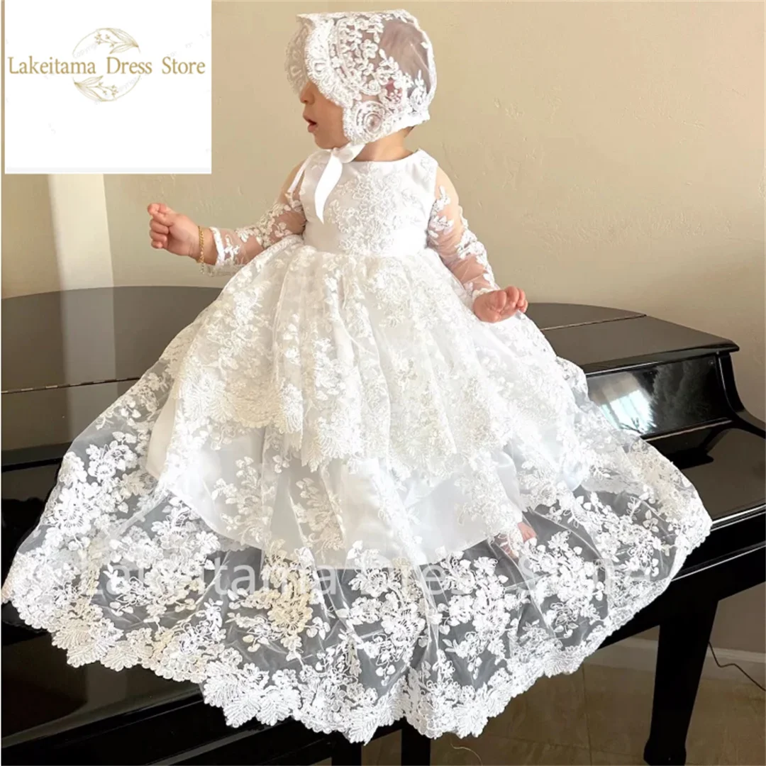 White Lace Flower Girl Dress 2