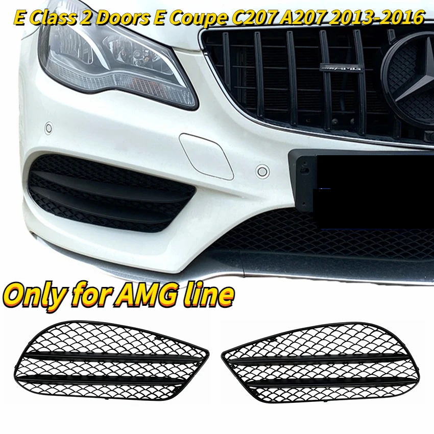 

For Mercedes Benz E Class 2 Doors E Coupe C207 A207 2013-2016 Car Front Bumper Lower Grille Fog Lamp Splitter Cover