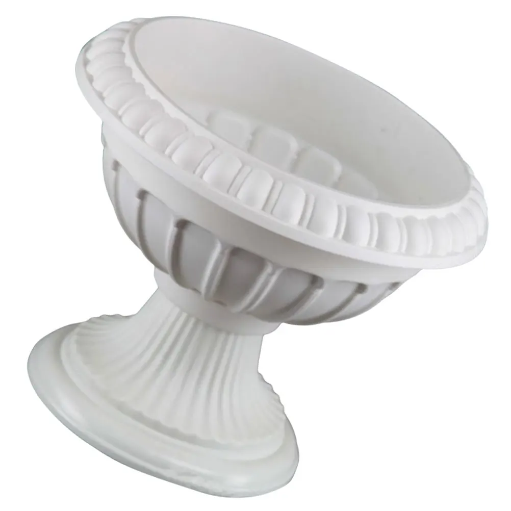 כד פרחים עמוד רומי 25CM פלסטיק לבן וינטאג' לקישוט חתונה חוץ מרפסת קדמית צמחיה