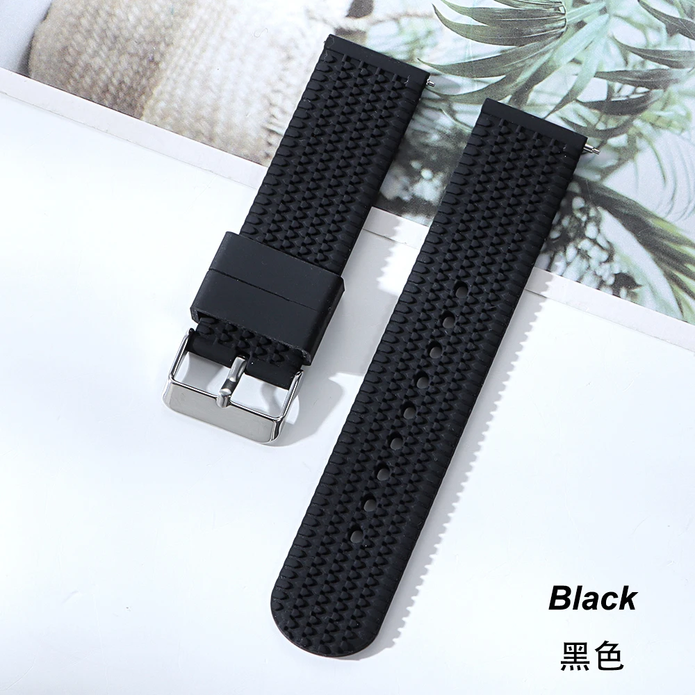 Premium Silicone Quick Release Watch Band – Soft Rubber Strap Replacement Wristband