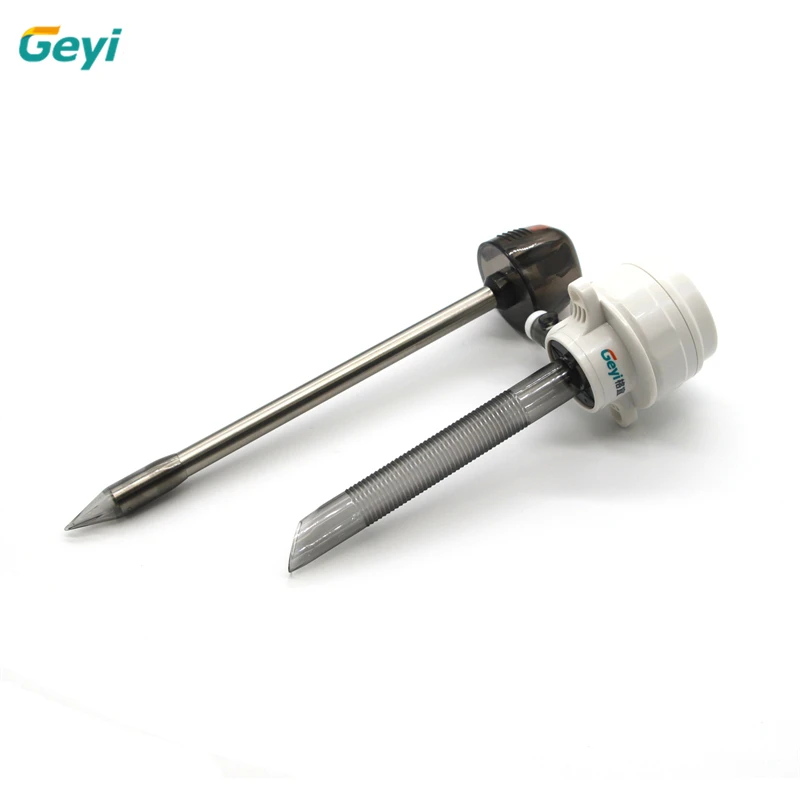 

Geyi disposable optical trocar and cannula surgical instruments