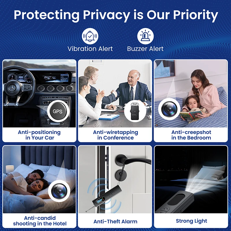 Amorom Hidden Camera Detector Anti-Spy Car Gps Tracker Location Detector