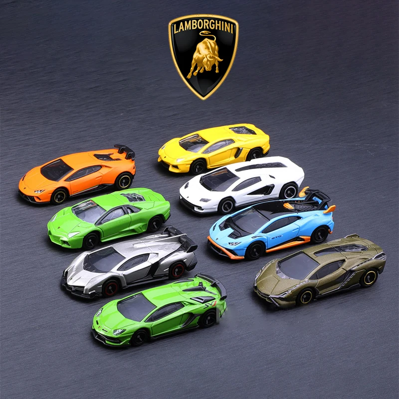 Автомобиль TOMY Lamborghini чёрный SVJ63 Huracan STO SCV12 из сплава