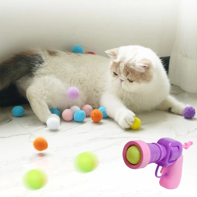 Gato Brinquedos Criativos Cor Aleatória Pompoms Jogos Stretch