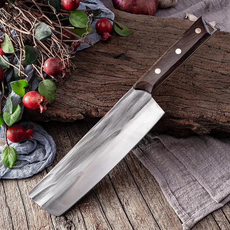 

7 Inch Nakiri Knife Handmade Forged Sharp Chef Cleaver Slicing Kitchen Knives For Cutting Vegetables Meat Sushi China Messer