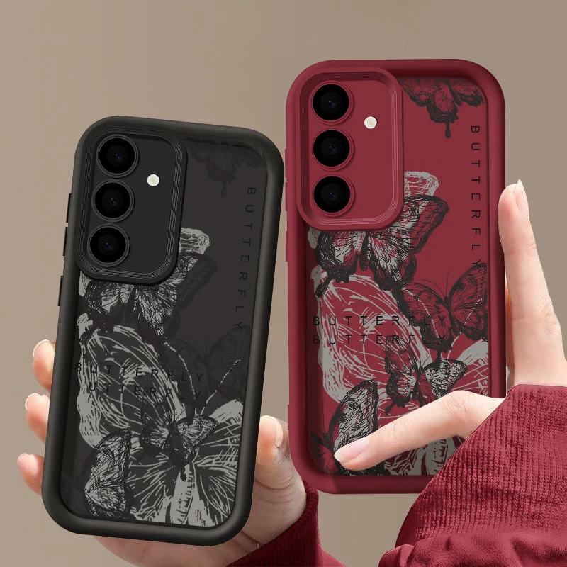 Retro Butterfly Soft Silicone Phone Case Cover