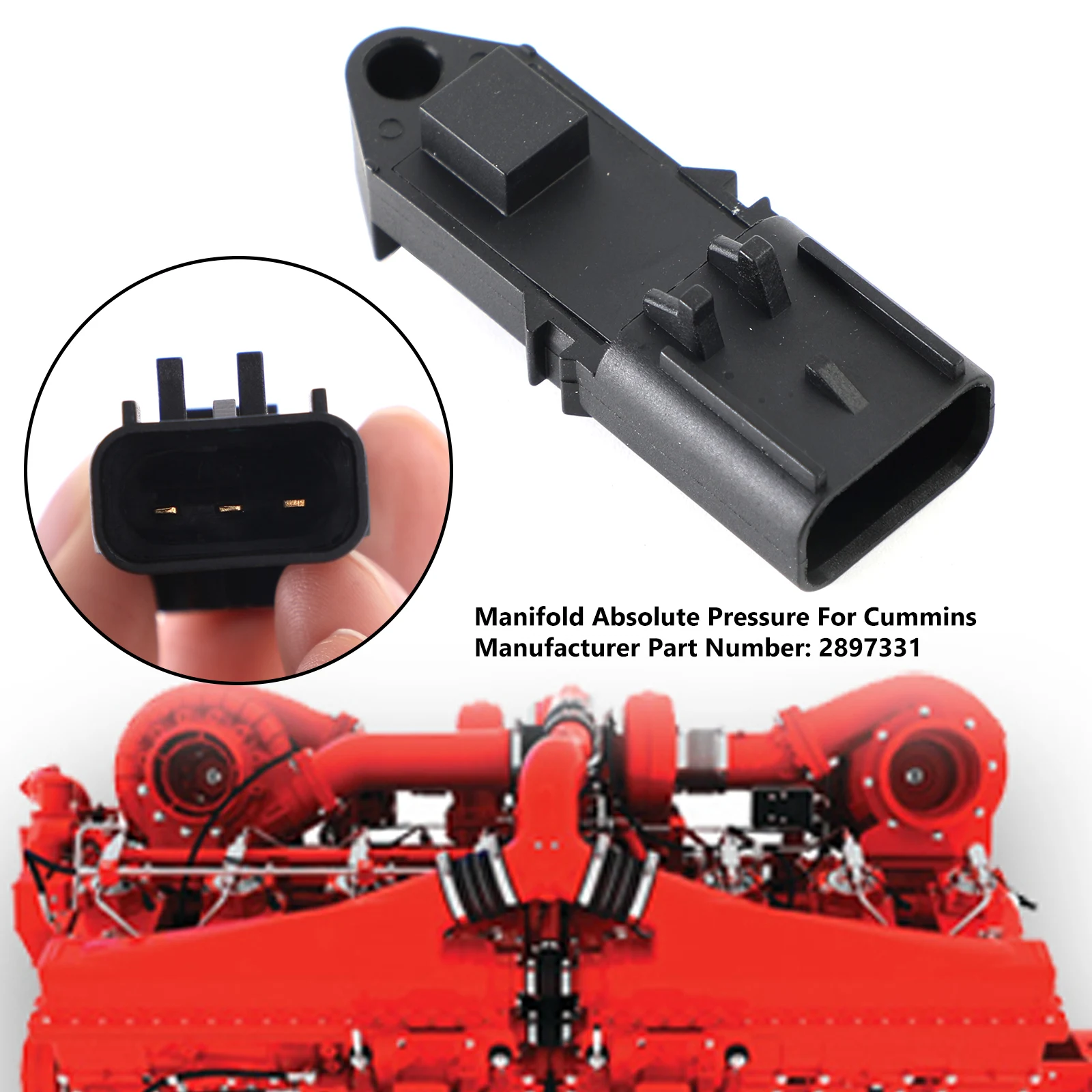 

Artudatech Air Intake Manifold Pressure MAP Sensor 2897331 For Cummins Car Accessories