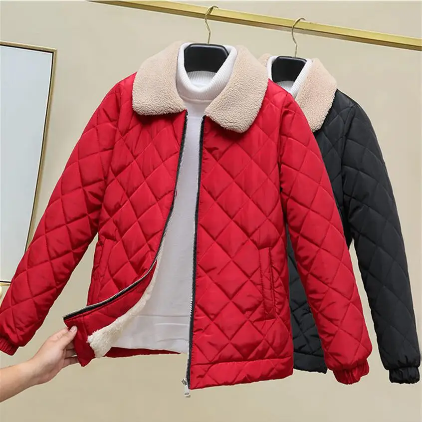 

New Big Size 4XL Women's Parkas Plush 2023 Winter Coat Women Jacket Warm Thickened Fashion Lady Parka