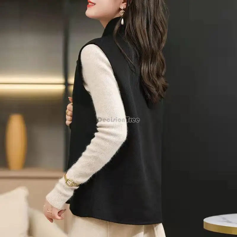 Chinese style tang suits vest autumn and Spring vest oriental style vintgae women red spring festival warm a731
