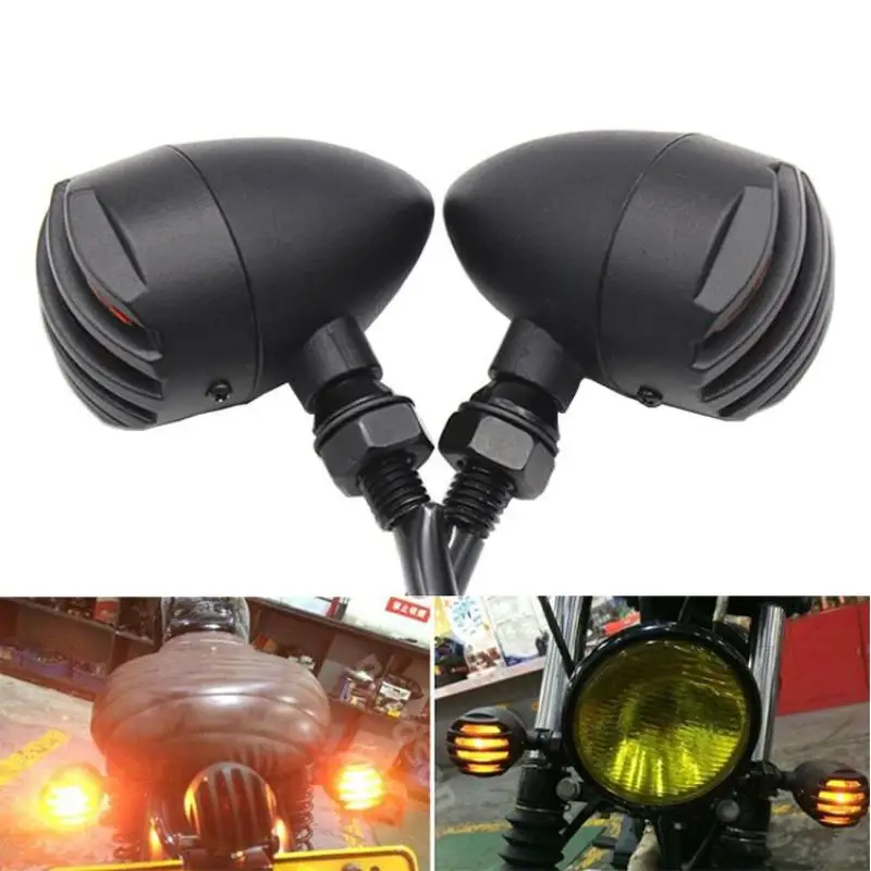 

Heavy Duty Slotted Grill Blinker Turn Signals Flash Lights for Honda Shadow 500 CB700SC Bobber Chopper Cruiser Custom Motorcycle
