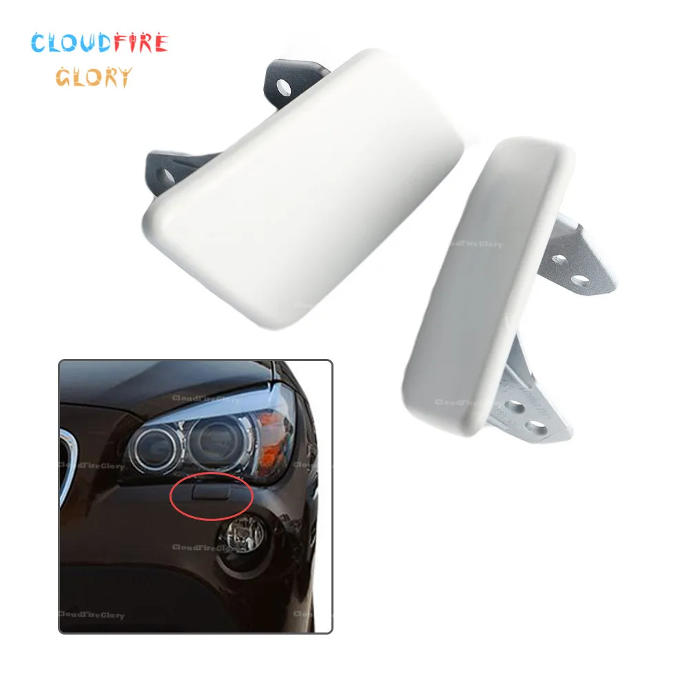 Front Left Right Headlight Lamp Spray Washer Nozzle Cover unpainted Primed 51112993585 51112993586 For BMW X1 E84 2009-2012