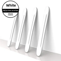 Invisible Flexible Car Door Edge Guard - Waterproof Self - Adhesive Anti - Collision Protection (4 Pieces) (White 4pcs)