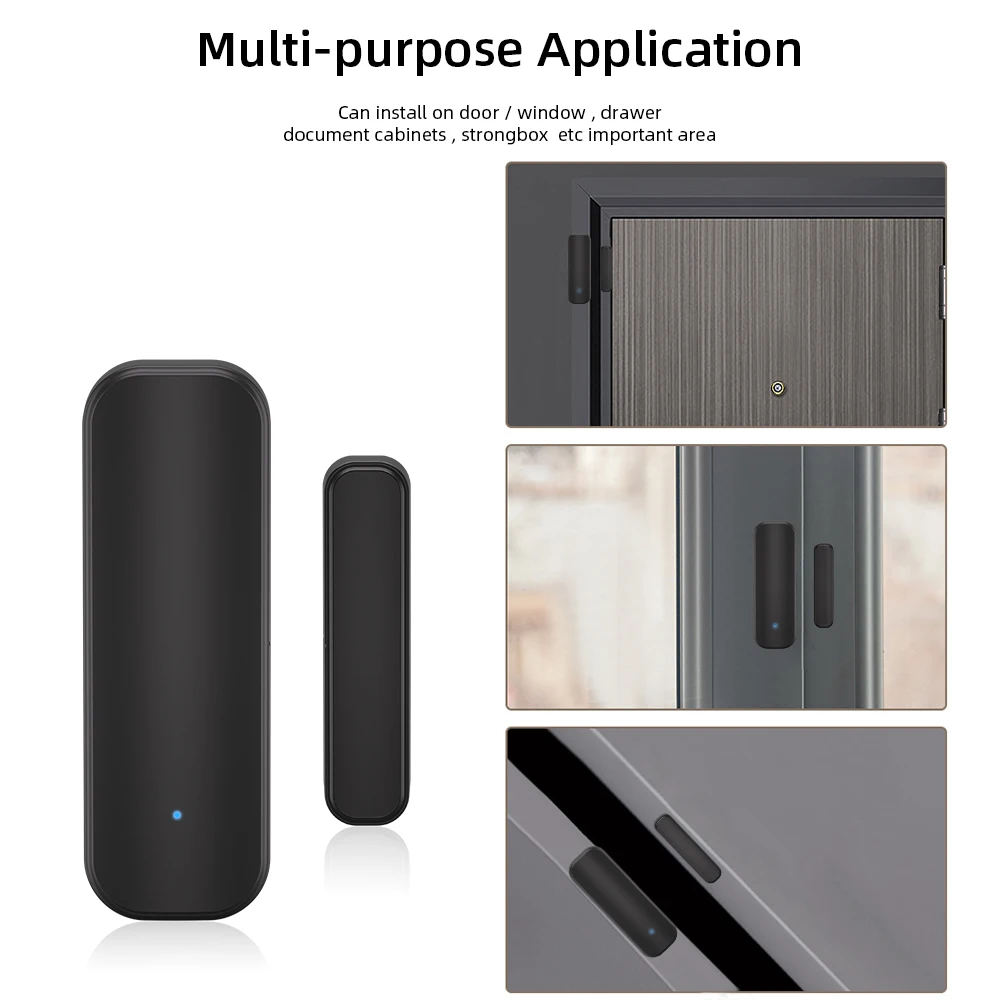 Door Window Sensor WiFi Door Open Closed Detectors Tuya Window Sensor with App Notification Alert Contact Sensor for Home Security