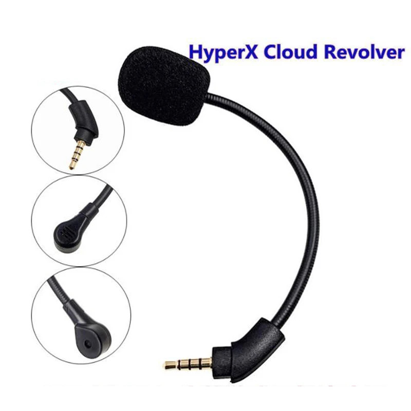 1PCS Mini Microphone For HyperX Cloud RevolverS Gaming Headset Replacement Auxiliary Gaming Microphone Gooseneck