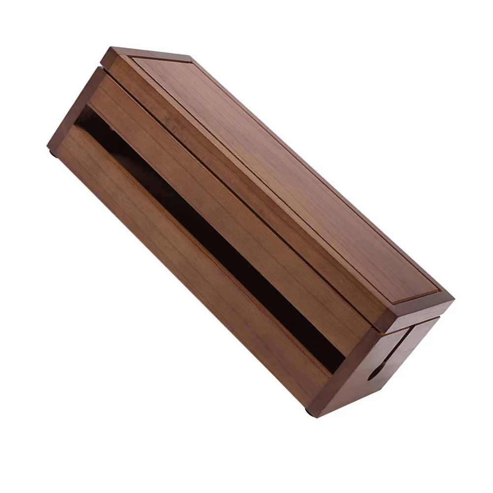 

1Pc Data Cable Storage Box Wood Charging Cable Plug Box