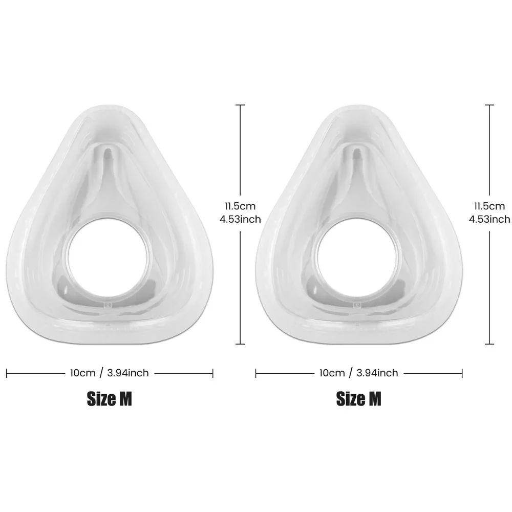 CPAP Full Face Mask Replacement - 1/2 Pack, Nose and Mouth Coverage, Sleep Apnea Relief