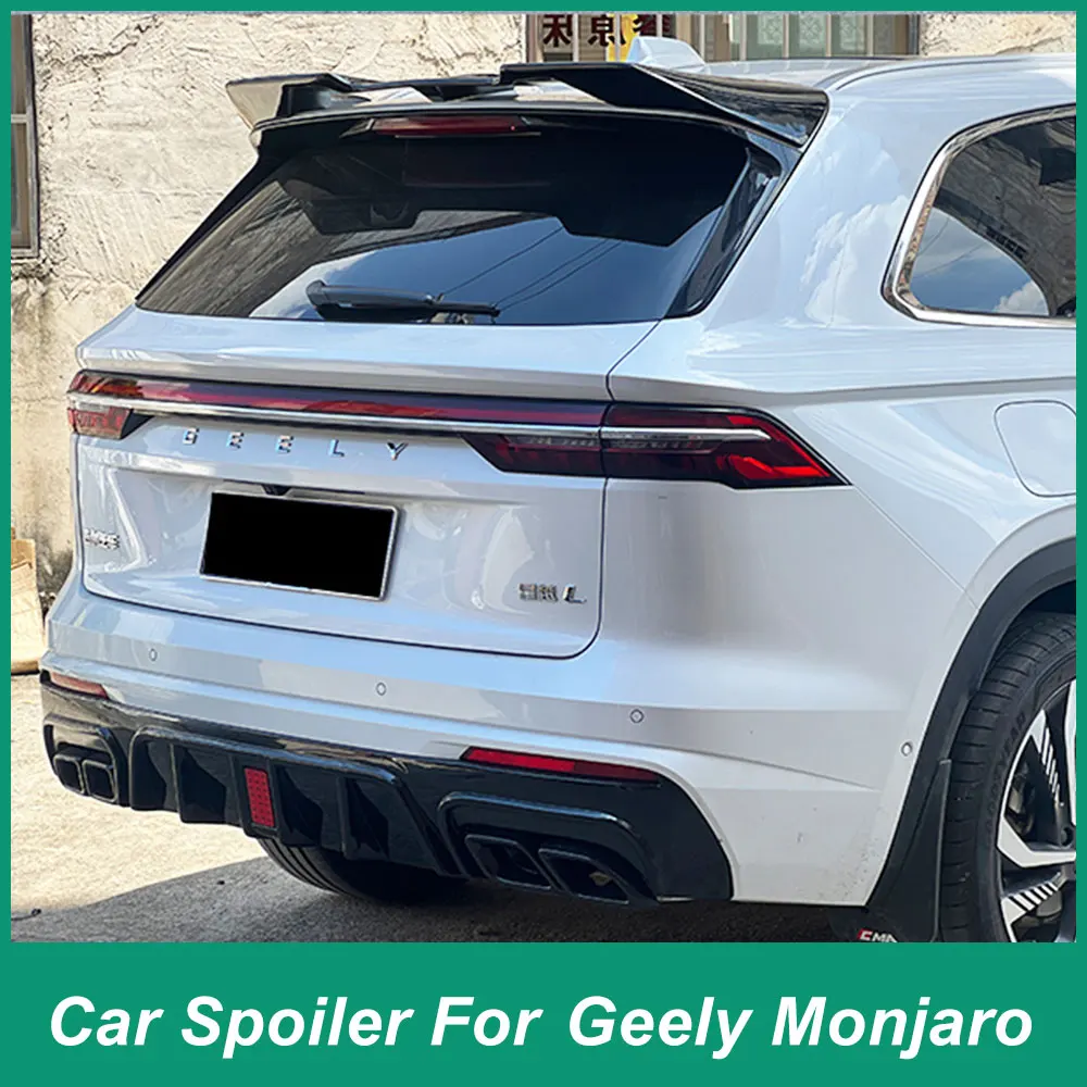 

For Geely Star Yue L Monjaro Manjaro 2021-2024 Car Rear Top Tail Spoiler FRP Material Black Carbon Tuned Accessory Design Iight