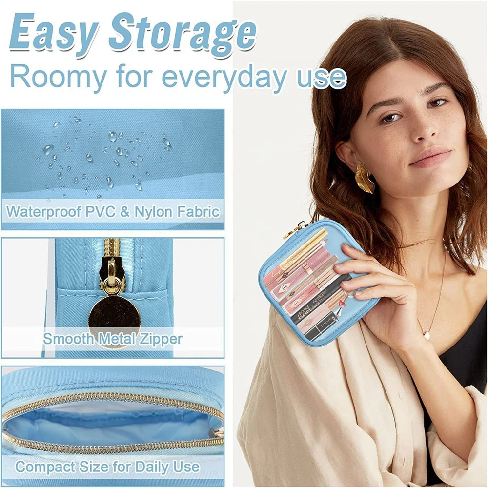 Transparent Waterproof Cosmetic Bag Women PVC Mini Storage Pouch Travel Portable Toiletry Case Multi-Function Makeup Organizer 6