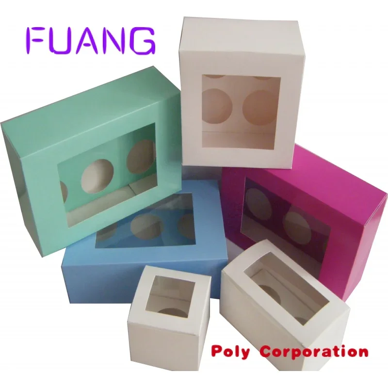 

Custom Customized Paper Cupcake Boxes (1 to 24 cups),cupcake packaging boxes bakery cake boxes