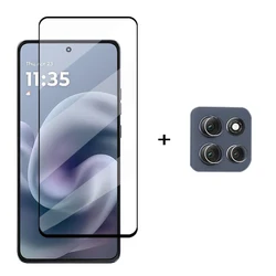 Premium Full Cover Tempered Glass Screen Protector - HD Protective Phone Film for Motorola Moto G86 (1 Glass and 1 Lens)